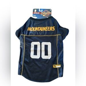 Pets First Collegiate Official Team Petwear WV Mountaineers Dog Mesh Jersey L